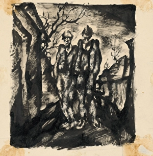 Vagabond Prints: Two vagabonds, 1924-1927. Creator: Konstantin Bauer