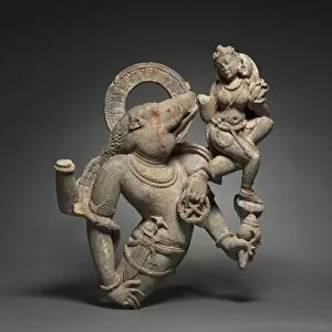 Central India Gallery: Vahara, Boar Incarnation of Vishnu, 700-800s. Creator: Unknown
