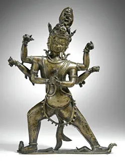 Mudra Prints: Vajrakumara/Vajrakila (Tibetan: Dorje Phurpa), c.13th-14th century. Creator: Unknown