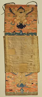 Vajrapani Embroidered Mount with Garuda, painting 1600s, embroidery c. 1300. Creator