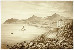 Elizabeth Heaphy Prints: Val of Shanganagh, Dun Laoghaire, with Boats, 1843. Creator: Elizabeth Murray