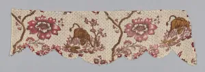 Floral Print Prints: Valance (Furnishing Fabric), France, 1780 / 1800. Creator: Unknown