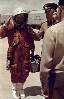 Helmet Collection: Valentina Tereshkova, Russian cosmonaut, Baikonur Cosmodrome, USSR, 16 June 1963