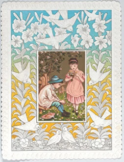 Doves Collection: Valentine, 1876. 1876. Creator: Catherine Greenaway