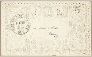 Embossed Prints: Valentine envelope, 1860/69. Creator: Unknown