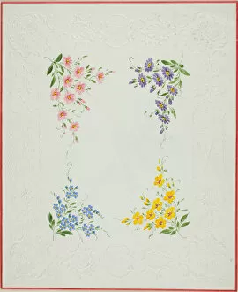 Flowering Gallery: Valentine envelope, c. 1850. Creator: George Kershaw
