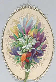 Valentine - Mechanical bouquet, crocus, ca. 1875. ca. 1875. Creator: Anon