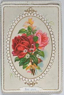 Bouquet Gallery: Valentine - Mechanical organ grinder, ca. 1875. ca. 1875. Creator: Anon