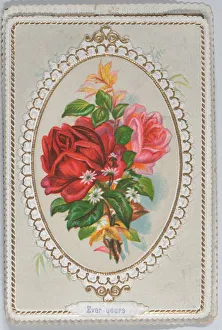 St Valentines Day Prints: Valentine - Mechanical organ grinder, ca. 1875. ca. 1875. Creator: Anon
