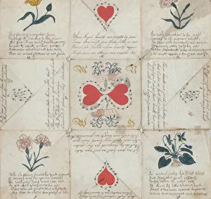 Heart Gallery: Valentine: Puzzle Purse, 1826. Creator: Anon