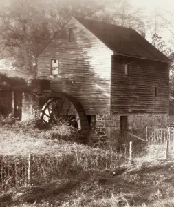 Waterwheel Prints: Valentine's Mill, Louisa County, Virginia, 1935. Creator: Frances Benjamin Johnston