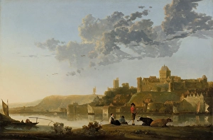 Cuyp Aelbert Prints: The Valkhof at Nijmegen, about 1652-1654. Creator: Aelbert Cuyp