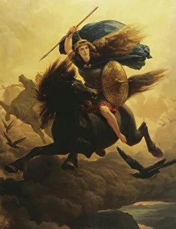 Crow Prints: Valkyrie, 1865. Creator: Peter Nicolai Arbo