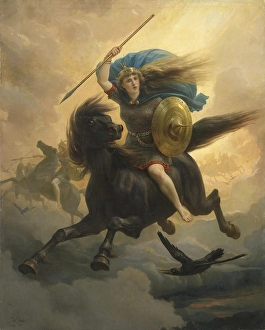 Songbird Prints: The Valkyrie, 1869. Creator: Peter Nicolai Arbo