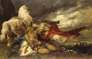 Nibelungenlied Gallery: Valkyrie and a Dying Hero