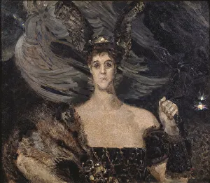 Vrubel Prints: The Valkyrie. Portrait of the artist and patron Countess Maria Tenisheva (1867-1928)