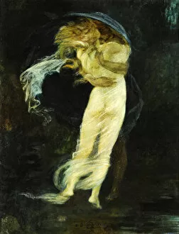 Volsunga Saga Collection: The Valkyrie. Siegmund embraces Sieglinde, 1893
