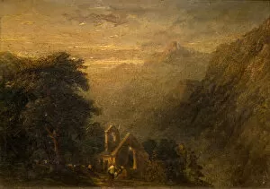 Llangollen Denbighshire Wales Gallery: Valle Crucis Abbey, Llangollen, 1840. Creator: Frederick Henry Henshaw