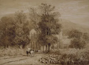 Valle Crucis Abbey, Llangollen [undated], c1830s. Creator: David Cox the Elder