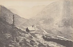 Pyrenees Prints: Vallee de Bosost prise de la capilla San Antonio, 1853. Creator: Joseph Vigier