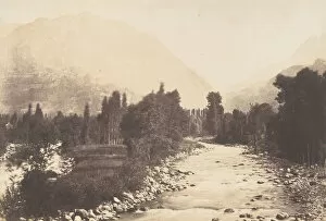 Pyrenees Gallery: Vallee de Lur prise du chemin de Sasie a St-Sauveur, 1850