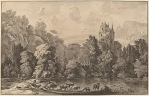 Valley with an Aged Castle, 1784, published 1786. Creator: Cornelis Brouwer Valley with an Aged Castle, 1784, published 1786. Creator: Cornelis Brouwer