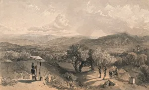 William Simpson Prints: The Valley of Baidar, from Rear Petroskis Villa