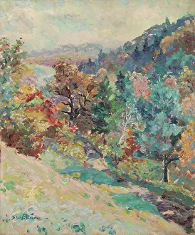 Teal Prints: Valley of Calamine. Autumn, 1899. Creator: Emmanuel de La Villeon