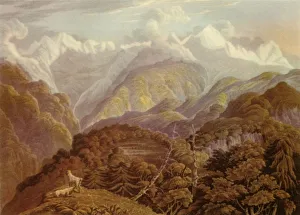 Himalayas Collection: The Valley of the Jumna Showing the Two Grand Peaks of Bunder Punch, 1946. Creators