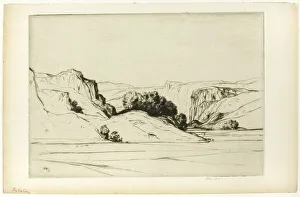 Dy Cameron Prints: The Valley (known also as Glencrutten), 1914. Creator: David Young Cameron