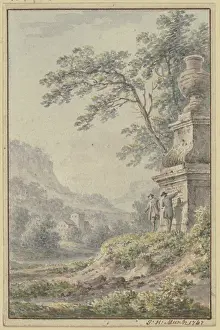 Valley Prints: Valley landscape with a farmstead, 1767. Creator: Johann Heinrich Muntz