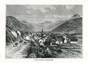 Auvergne Collection: The valley of Mont-Dore-les-Bains, France, 19th century. Artist: C Laplante