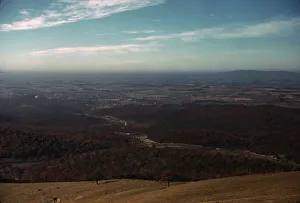 Route Prints: Valley along the Skyline Drive in Virginia, ca. 1940. Creator: Jack Delano