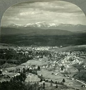 Snowcapped Collection: Across the Valley to the White Mountains - Mt. Washington in Distance, New Hampshire, c1930s