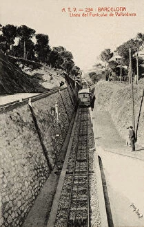 Images Dated 4th June 2012: Vallvidrera Funicular Line, 1915 photograph, postcard published by ATV (Angel Tolra Viazo)