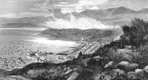 Chile Prints: Valparaiso, Chile, from the Hills South-East of the City, 1891. Creator: Unknown