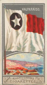 Chile Prints: Valparaiso, from the City Flags series (N6) for Allen & Ginter Cigarettes Brands