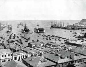 Valparaiso Harbour, Chile, 1893. Artist: John L Stoddard
