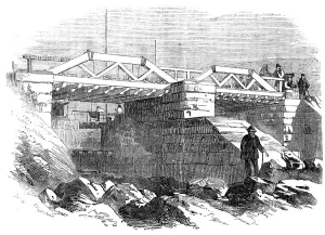 Chile Prints: The Valparaiso and Santiago Railway - Bridge at Valparaiso, 1856. Creator: Unknown