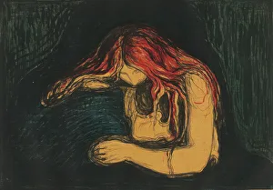 Biting Prints: The Vampire II, 1895/1902. Creator: Edvard Munch