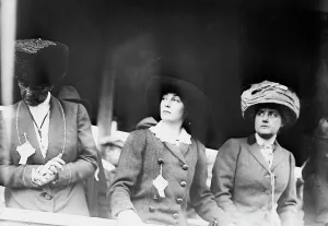 Identity Prints: Vanderbilt Race 1910 Miss Bird and Mrs. Thomas Hitchcock, 1910. Creator: Bain News Service