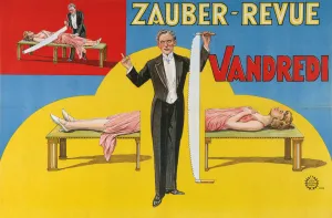 Illusion Gallery: Vandredi Magic Revue (Poster), 1923. Artist: Anonymous