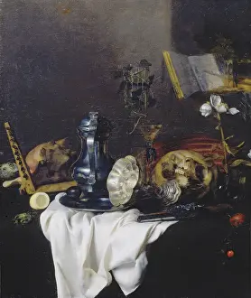 Vanitas Prints: Vanitas Still Life, c1650. Creator: Peter Willebeeck
