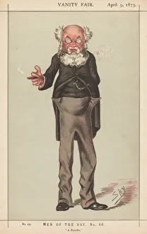 Vanity Fair: Men of the Day, No. 60, A Novelist, 1873. Creator: Leslie Matthew