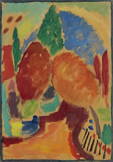 Javlensky Prints: Variation: The Orange Path, 1916. Creator: Javlensky, Alexei, von (1864-1941)