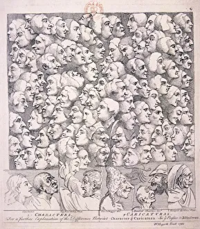 Feature Prints: Variety of expressions, 1743. Artist: William Hogarth