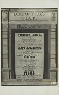 Variety Show Prints: A variety programme for the Duke of York's theatre