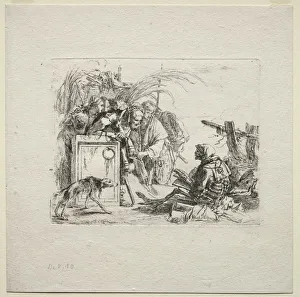 1696 1770 Prints: Various Caprices: Death Giving Audience, 1785. Creator: Giovanni Battista Tiepolo (Italian