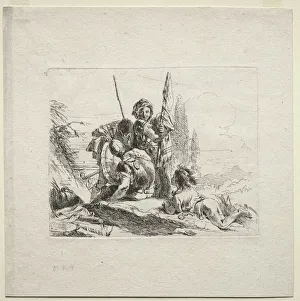 1696 1770 Prints: Various Caprices: The Three Soldiers and the Boy, 1785. Creator: Giovanni Battista Tiepolo