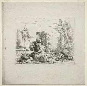 Various Caprices: The Woman in Handcuffs, 1785. Creator: Giovanni Battista Tiepolo (Italian